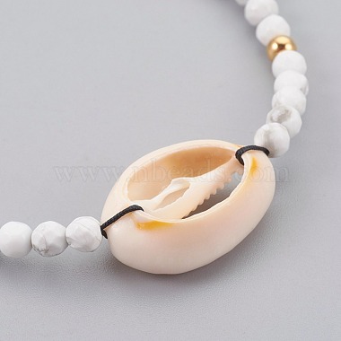 Natural Howlite Braided Bead Bracelets(BJEW-JB04079-03)-3