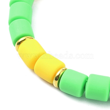 Polymer Clay Column Beaded Stretch Bracelets(BJEW-JB09782-01)-4