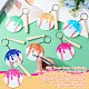6Pcs 6 Colors Acrylic Keychains(KEYC-SZ0001-31)-5