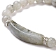 Natural Labradorite Beads Charm Bracelets(BJEW-K164-B03)-3