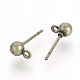 Iron Ball Stud Earring Findings(X-KK-R071-09AB)-2
