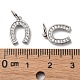 CZ Brass Micro Pave Cubic Zirconia Horse Shoe Charms(ZIRC-L018-13P)-3