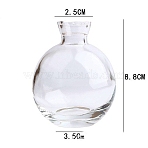 Glass Vases, for Home Desktop Decoration, Clear, 75x88mm(PW-WG51C8B-02)