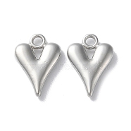 Alloy Pendant, Lead Free & Cadmium Free, Heart, Platinum, 14.5x10x2.5mm, Hole: 1.8mm(FIND-Z014-22P)