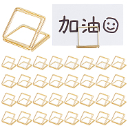 Iron Memo Clips, Spiral Square Message Photo Holders, Golden, 22x23x20.5mm(AJEW-WH0347-47)