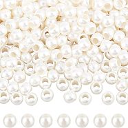 ABS Plastic Imitation Pearl Beads, Round, Creamy White, 11.8x9.5mm, Hole: 5.8mm, 300pcs/box(KY-NB0001-41)