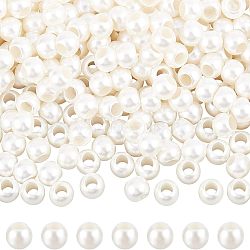 ABS Plastic Imitation Pearl Beads, Round, Creamy White, 11.8x9.5mm, Hole: 5.8mm, 300pcs/box(KY-NB0001-41)