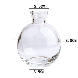 Glass Vases, for Home Desktop Decoration, Clear, 75x88mm(PW-WG51C8B-02)