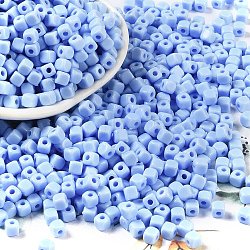 Opaque Acrylic Beads, cube, Light Sea Green, 4x4x4mm, Hole: 1.4mm(OACR-B025-06D)