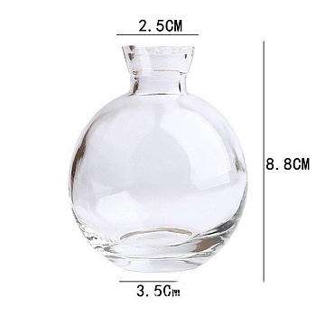 Glass Vases, for Home Desktop Decoration, Clear, 75x88mm