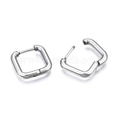 304 квадратные серьги-кольца из нержавеющей стали(STAS-S103-31P)-2
