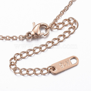 304 Stainless Steel Pendant Necklaces(X-NJEW-H458-01RG)-3