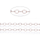 Brass Flat Oval Cable Chains(X-CHC025Y-RG)-1