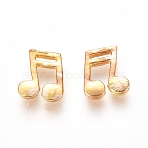 Alloy Cabochons, Musical Note, for UV Resin Filler, Epoxy Resin Jewelry Making, Golden, 7x5.5x1mm(PALLOY-WH0068-12G)