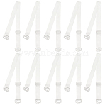 10 Pairs TPU Non-slip Bra Straps, Adjustable Bra Strap Holder, with Hooks, Clear, 372x15x0.2~3mm(DIY-CY0003-13A)