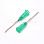 Plastic Fluid Precision Blunt Needle Dispense Tips, with 201 Stainless Steel Pin, Medium Aquamarine, 4.25x0.75cm, Inner Diameter: 0.42cm, Pin: 1.2mm, about 100pcs/bag(TOOL-WH0140-18C)