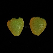 Luminous Resin Cabochons, Imitation Fruit, Glow in the Dark, Strawberry, 23.5x21.5x20.5mm(CRES-D277-03E)