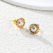 Elegant Gold Plated Fashionable Earrings for Women Under 18, Flat Round(KC9368)