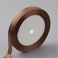 Single Face Satin Ribbon, Polyester Ribbon, Sienna, 1/4 inch(6mm), about 25yards/roll(22.86m/roll), 10rolls/group, 250yards/group(228.6m/group)(RC6mmY-0030)