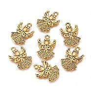 Tibetan Style Alloy Pendants, Cadmium Free & Lead Free, Angel, Antique Golden, 20x14x1mm, Hole : 1.5mm(TIBEP-A22571-AG-LF)