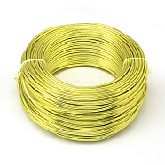 Round Aluminum Wire, Flexible Craft Wire, for Beading Jewelry Doll Craft Making, Green Yellow, 18 Gauge, 1.0mm, 200m/500g(656.1 Feet/500g)(AW-S001-1.0mm-07)