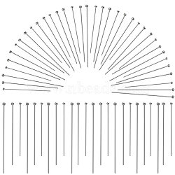 300Pcs 3 Styles 304 Stainless Steel Ball Head Pins, Stainless Steel Color, 30~50x0.7mm(21 Gauge), Head: 2mm, 100pcs/style(STAS-SC0007-75)