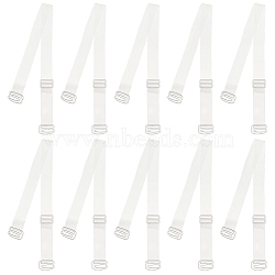 10 Pairs TPU Non-slip Bra Straps, Adjustable Bra Strap Holder, with Hooks, Clear, 372x15x0.2~3mm(DIY-CY0003-13A)