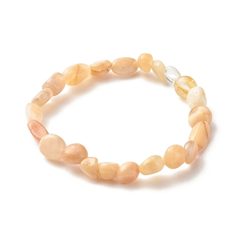 Natural Sunstone Beads Stretch Bracelet for Kids, Inner Diameter: 1-5/8 inch(4cm)