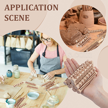 10Pcs 10 Styles Wood Rolling Pin(AJEW-GF0014-29)-5