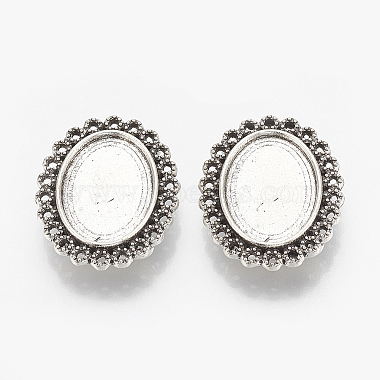 Antique Silver Flower Alloy Slide Charms