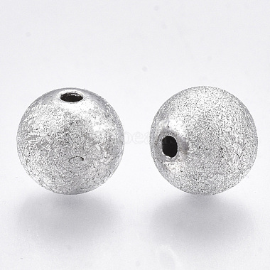 12mm Silver Round Acrylic Beads