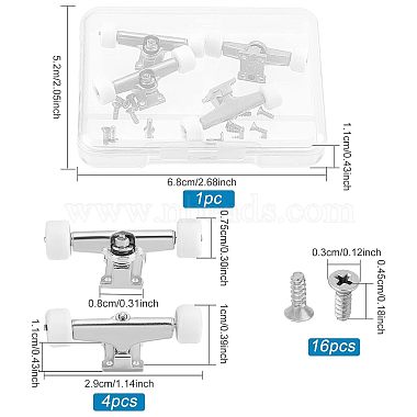 Fingerinspire rueda de rodamiento de soporte de monopatín de aleación de plástico y aluminio(AJEW-FG0001-76A)-2