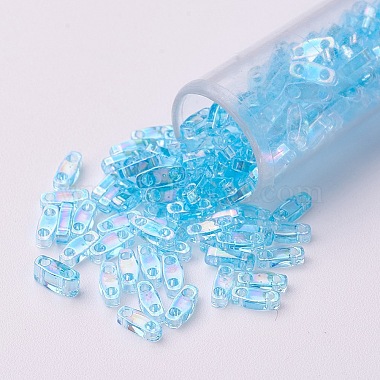 5mm DeepSkyBlue Oval Glass Beads