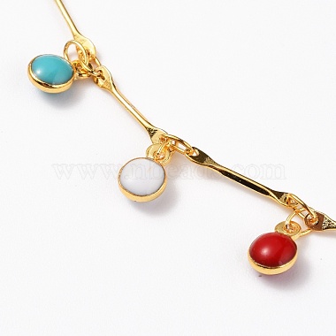 Brass Enamel Pendant Necklaces(NJEW-JN03225)-2