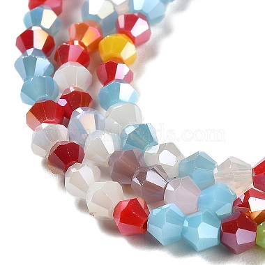 Opaque Solid Color Electroplate Glass Beads Strands(GLAA-F029-P4mm-A16)-3