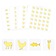 80 Sheets 4 Style Cartoon Carrot & Rooster & Fish & Cow Meal Stickers(DIY-OC0008-68A)-1