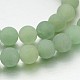 Frosted Round Natural Green Aventurine Bead Strands(G-J276-56-8mm)-1