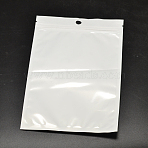 Pearl Film PVC Resealable Packaging Bags, with Hang Hole, Top Seal, Self Seal Bag, Rectangle, White, 10x7cm(OPP-L001-02-7x10cm)