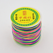 Round String Thread Polyester Fibre Cords, Colorful, 0.8mm, about 109.36 yards(100m)/roll(OCOR-J003-06)