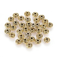 Zinc Alloy Spacer Beads, Flat Round, Cadmium Free & Lead Free, Antique Golden, 6x3.2mm, Hole: 2mm(X-PALLOY-ZN25847-AG-LF)