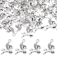 100Pcs Tibetan Style Alloy Pendants, Pegasus, Antique Silver, 19.5x15.5x2mm, Hole: 1.8mm(FIND-SC0006-32)