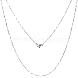 Women Stainless Steel Cross Round Link Necklace Making, with Lobster Clasps, Size: about 19.5 inch~19.8 inch(49.5cm~50.5cm), 1.8mm(X-NJEW-507L-7)