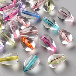 Transparent Acrylic Beads, Teardrop, Mixed Color, 14.5x9.5mm, Hole: 1.6mm(X-TACR-S154-26A)