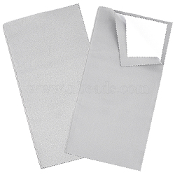 2Pcs 4 Layers Silver Polishing Cloth, Jewelry Cleaning Cloth, Sterling Silver Anti-Tarnish Cleaner, Rectangle, Light Grey, 35.5x18x0.2cm(TOOL-BBC0001-03A)