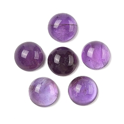 Natural Amethyst Cabochons, Half Round/Dome, 8x3.5mm(G-L614-C02-04)