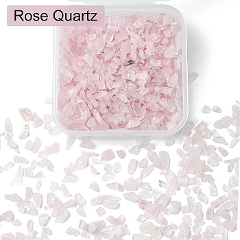 50G Natural Rose Quartz Chip Beads, No Hole/Undrilled, 3~7x2~6x1.5~5mm