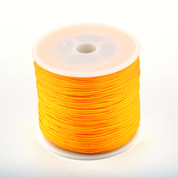 Chinese Knot Nylon Thread, Orange, 0.8mm, about 98.42 yards(90m)/roll