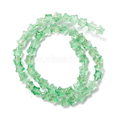 Transparent perles de verre brin(GLAA-F112-04G)-3