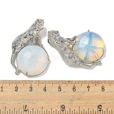 Opalite Half Round Pendants(G-F766-06AS-05)-3