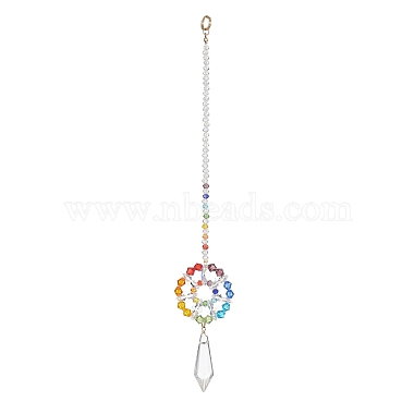 Glass Bullet Pendant Decorations(HJEW-TA00020)-2